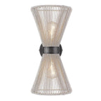 Golden Lighting Avon Golden Lighting Avon 2-light Wall Sconce In Matte Black