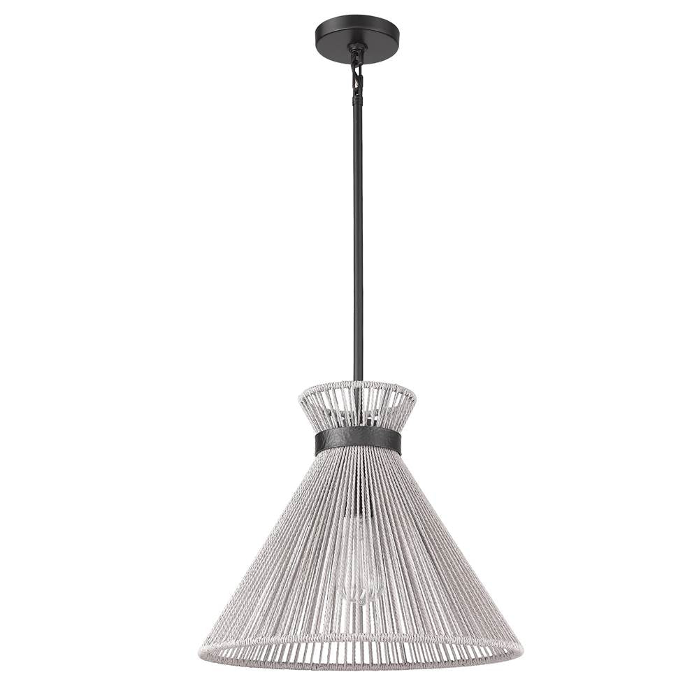 Golden Lighting Avon Golden Lighting Avon 1-light Pendant In Matte Black