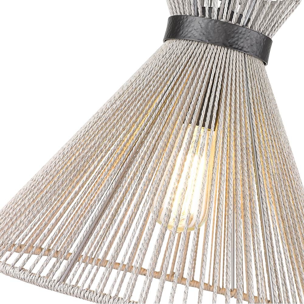 Golden Lighting 6938-M BLK-BR Matte Black Golden Lighting Avon 1-light Pendant In Matte Black Image 3