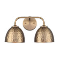 Golden Lighting 6950-BA2 MBS-MBS Modern Brass Golden Lighting Shepard 2-light Vanity In Modern Brass And Modern Brass Shade Image 1