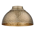 Golden Lighting 6950-FM MBS Modern Brass Golden Lighting Shepard 3-light Flush Mount In Modern Brass And Modern Brass Shade Image 1
