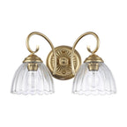 Golden Lighting 6952-BA2 BCB-CLR Brushed Champagne Brass Golden Lighting Audra 2-light Vanity In Brushed Champagne Brass Image 1