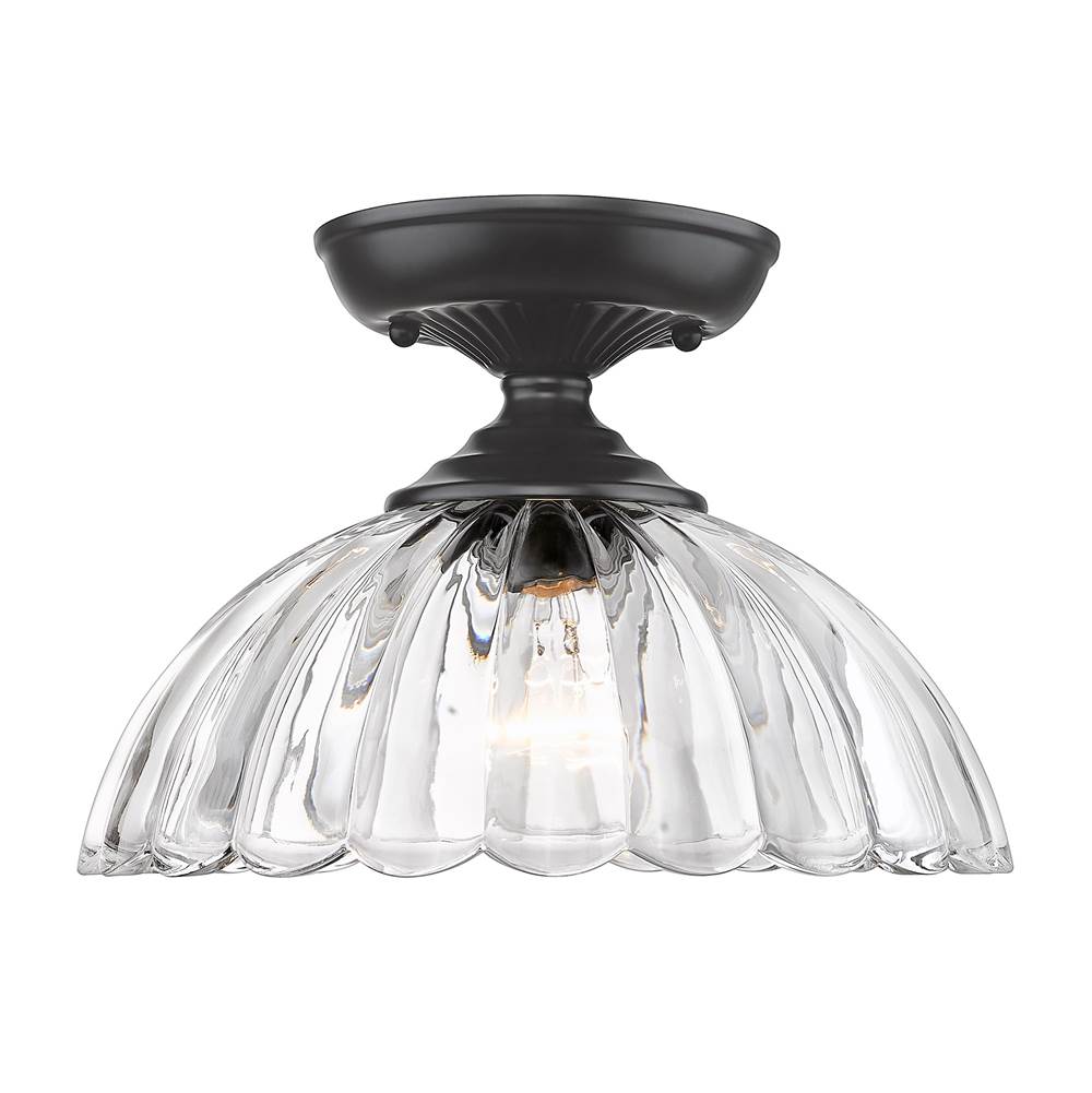 Golden Lighting Audra Golden Lighting Audra 1-light 12in Semi-flush Mount In Brushed Champagne Brass