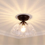 Golden Lighting 6952-SF BLK-CLR Matte Black Golden Lighting Audra 1-light 12in Semi-flush Mount In Matte Black Image 3