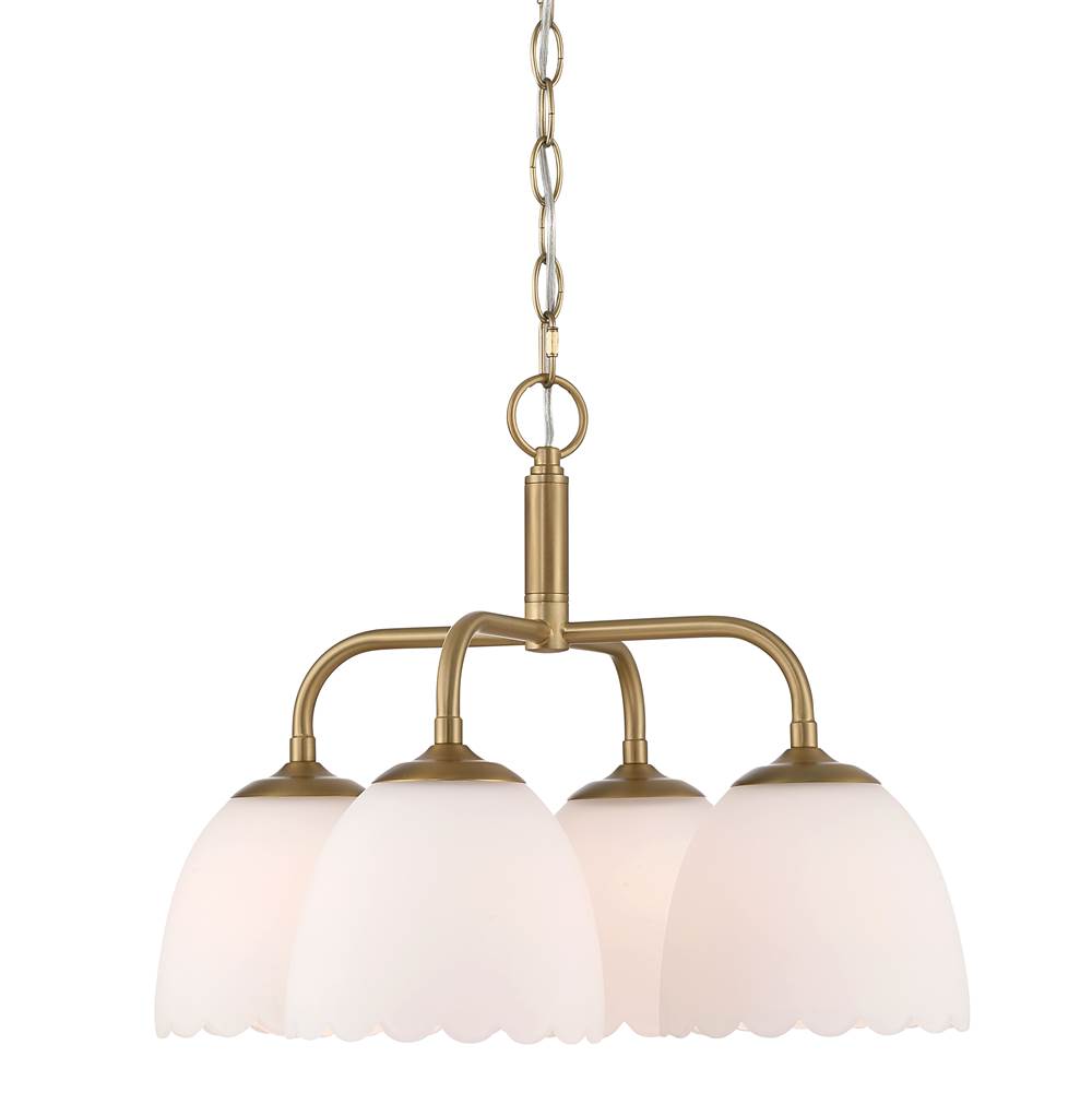 Golden Lighting 6954-4P BCB-OP Brushed Champagne Brass Golden Lighting Dorinda 4-light Pendant In Brushed Champagne Brass Image 1
