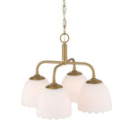 Golden Lighting 6954-4P BCB-OP Brushed Champagne Brass Golden Lighting Dorinda 4-light Pendant In Brushed Champagne Brass Image 4