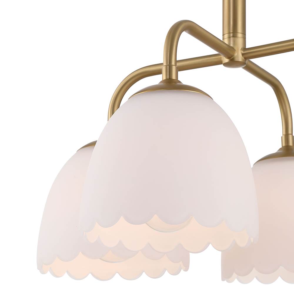 Golden Lighting 6954-4P BCB-OP Brushed Champagne Brass Golden Lighting Dorinda 4-light Pendant In Brushed Champagne Brass Image 3