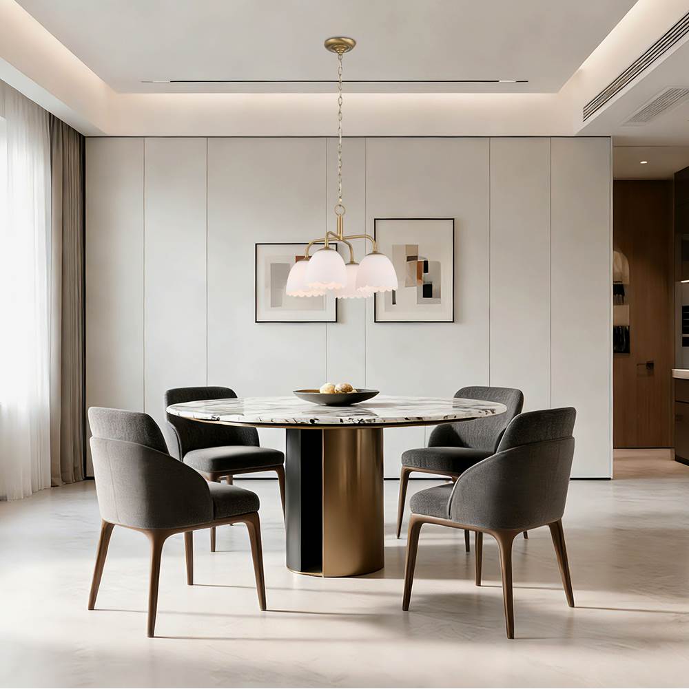 Golden Lighting 6954-4P BCB-OP Brushed Champagne Brass Golden Lighting Dorinda 4-light Pendant In Brushed Champagne Brass Image 2