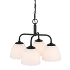 Golden Lighting 6954-4P BLK-OP Matte Black Golden Lighting Dorinda 4-light Pendant In Matte Black Image 4