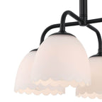 Golden Lighting 6954-4P BLK-OP Matte Black Golden Lighting Dorinda 4-light Pendant In Matte Black Image 3