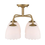 Golden Lighting Dorinda Golden Lighting Dorinda 4-light Semi-flush Mount In Brushed Champagne Brass