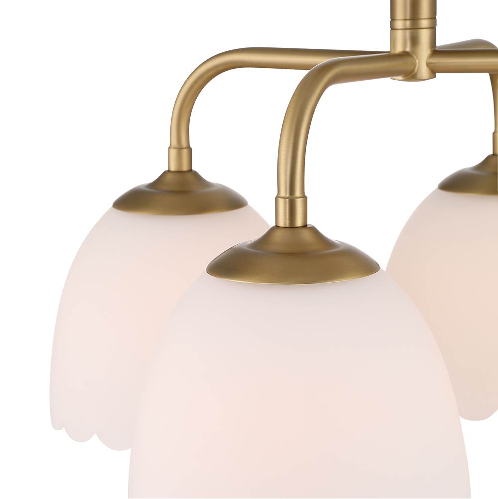 Golden Lighting 6954-4SF BCB-OP Brushed Champagne Brass Golden Lighting Dorinda 4-light Semi-flush Mount In Brushed Champagne Brass Image 3
