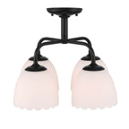 Golden Lighting Dorinda Golden Lighting Dorinda 4-light Semi-flush Mount In Brushed Champagne Brass