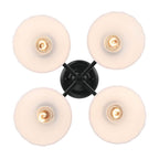 Golden Lighting 6954-4SF BLK-OP Matte Black Golden Lighting Dorinda 4-light Semi-flush Mount In Matte Black Image 5