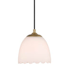 Golden Lighting 6954-M1L BCB-OP Brushed Champagne Brass Golden Lighting Dorinda 1-light Pendant In Brushed Champagne Brass Image 1