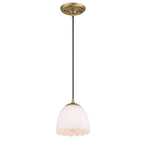 Golden Lighting Dorinda Golden Lighting Dorinda 1-light Pendant In Brushed Champagne Brass