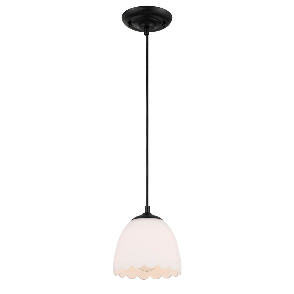Golden Lighting Dorinda Golden Lighting Dorinda 1-light Pendant In Brushed Champagne Brass
