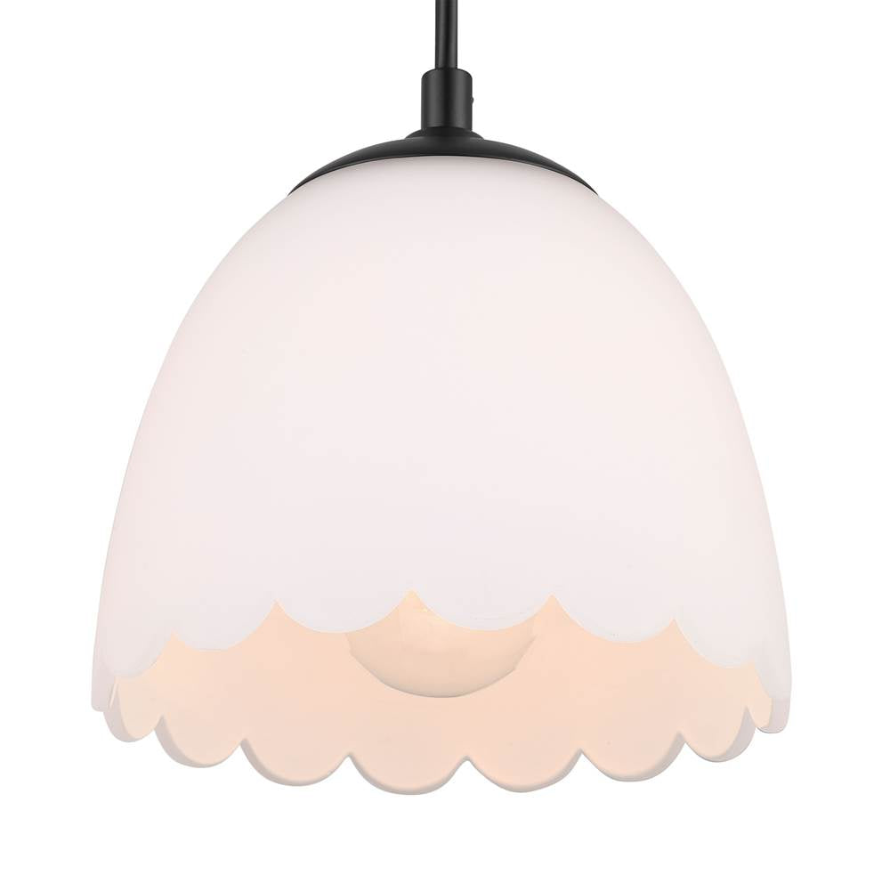 Golden Lighting 6954-M1L BLK-OP Matte Black Golden Lighting Dorinda 1-light Pendant In Matte Black Image 3