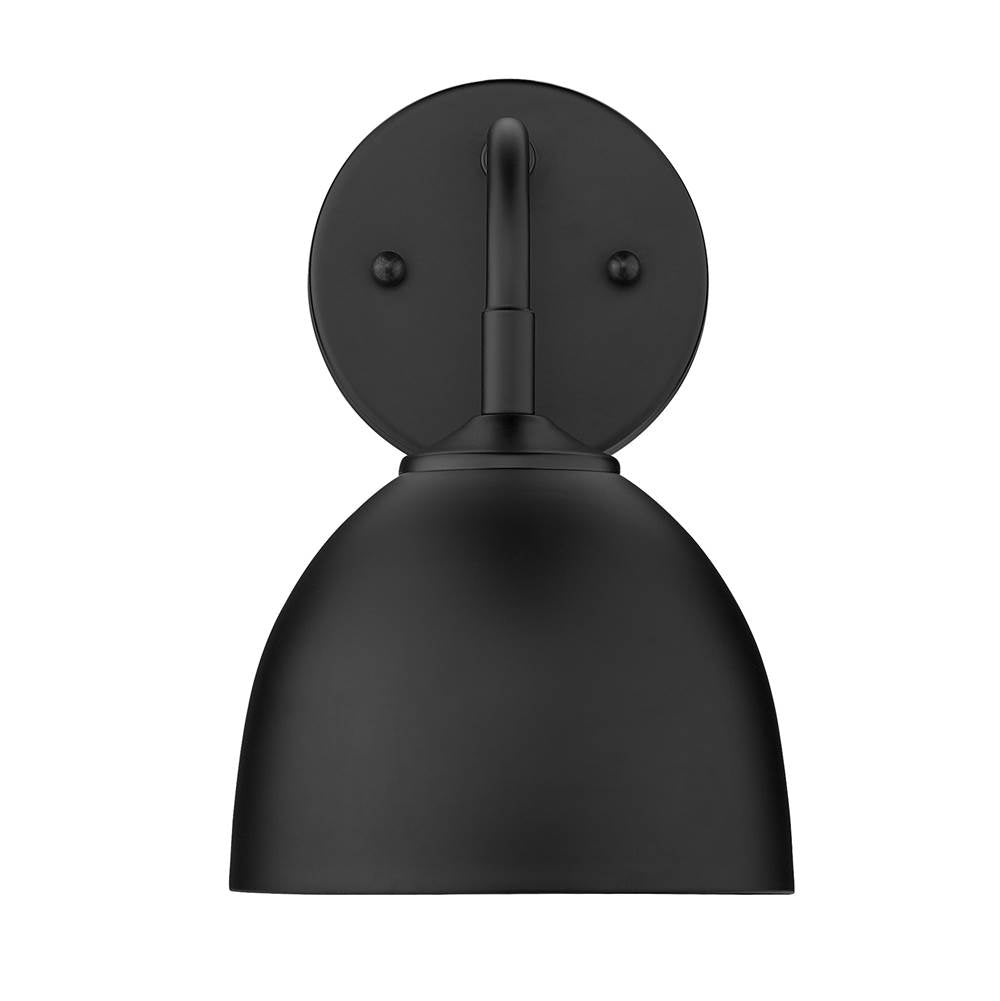 Golden Lighting Zoey Yep By Golden Lighting Zoey 1-light Wall Sconce In Matte Black