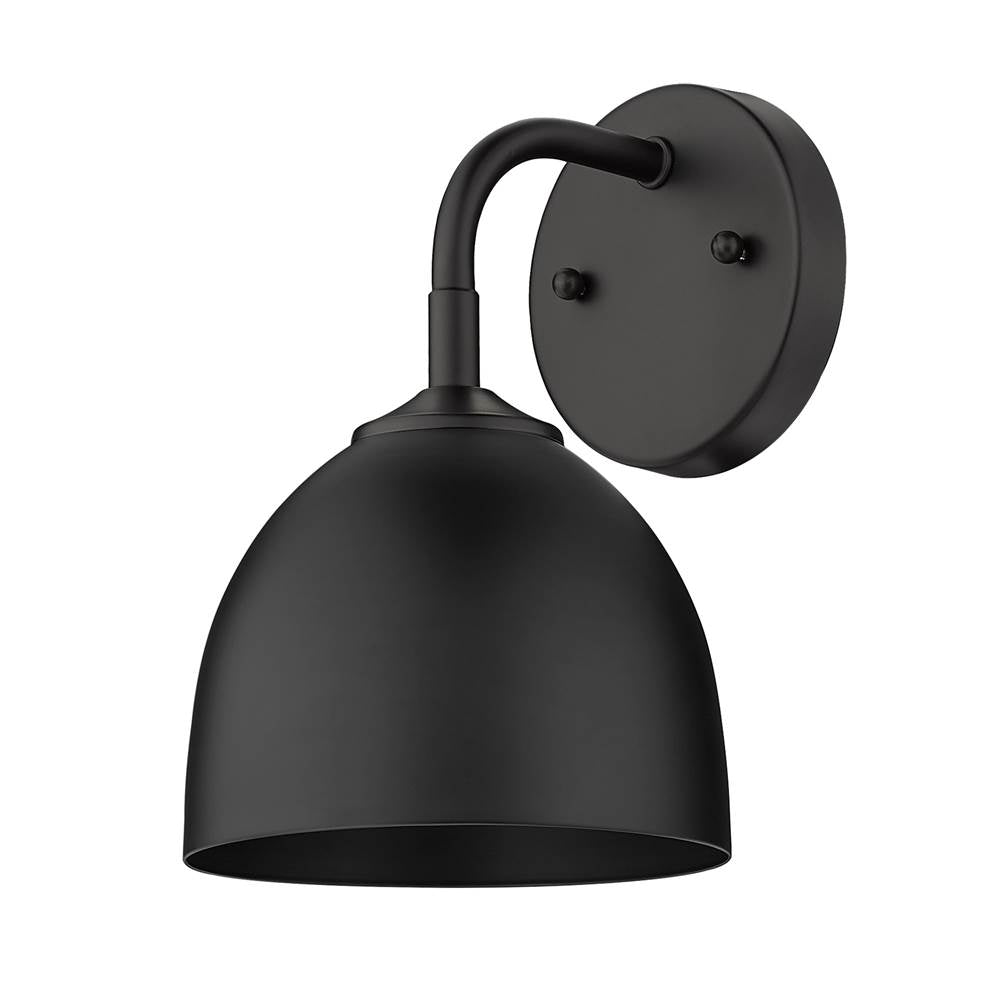 Golden Lighting 6956-1W BLK-BLK Matte Black Yep By Golden Lighting Zoey 1-light Wall Sconce In Matte Black Image 3