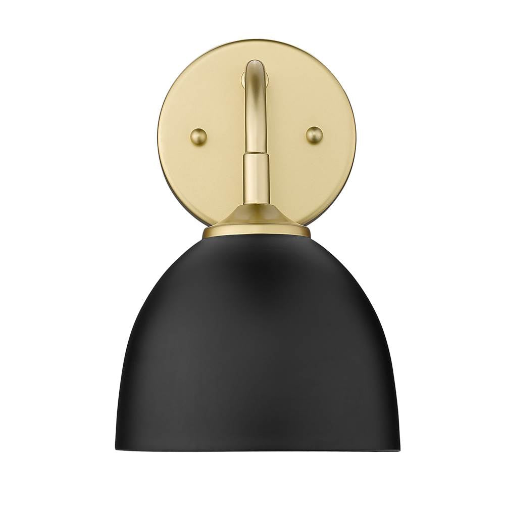 Golden Lighting Zoey Yep By Golden Lighting Zoey 1-light Wall Sconce In Matte Black