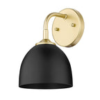Golden Lighting 6956-1W OG-BLK Olympic Gold Yep By Golden Lighting Zoey 1-light Wall Sconce In Olympic Gold And Matte Black Shade Image 3