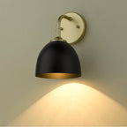 Golden Lighting 6956-1W OG-BLK Olympic Gold Yep By Golden Lighting Zoey 1-light Wall Sconce In Olympic Gold And Matte Black Shade Image 2