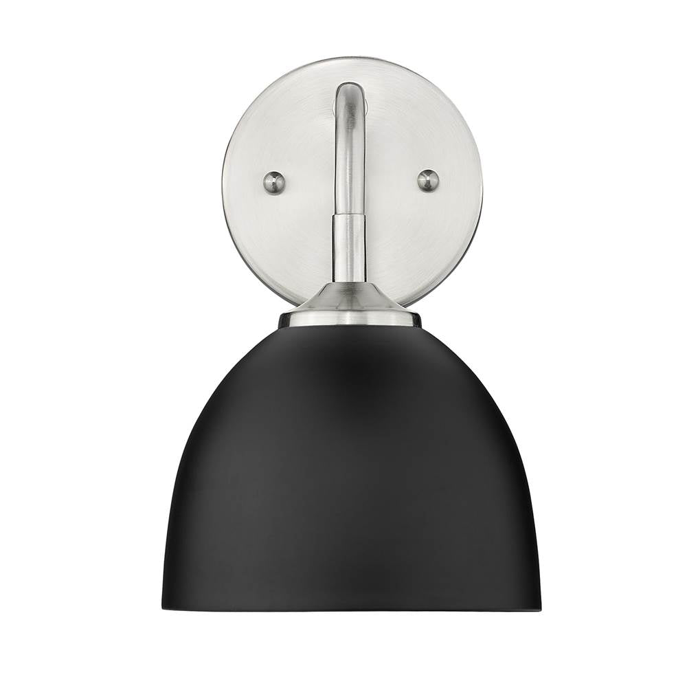 Golden Lighting Zoey Yep By Golden Lighting Zoey 1-light Wall Sconce In Matte Black