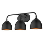 Golden Lighting 6956-BA3 BLK-BLK Matte Black Yep By Golden Lighting Zoey 3-light Vanity In Matte Black Image 1