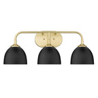Golden Lighting Zoey Yep By Golden Lighting Zoey 3-light Vanity In Matte Black