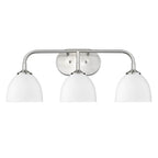 Golden Lighting Zoey Yep By Golden Lighting Zoey 3-light Vanity In Matte Black And Matte White Shade
