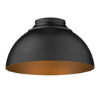 Golden Lighting 6956-FM BLK-BLK Matte Black Yep By Golden Lighting Zoey 3-light Flush Mount In Matte Black Image 1