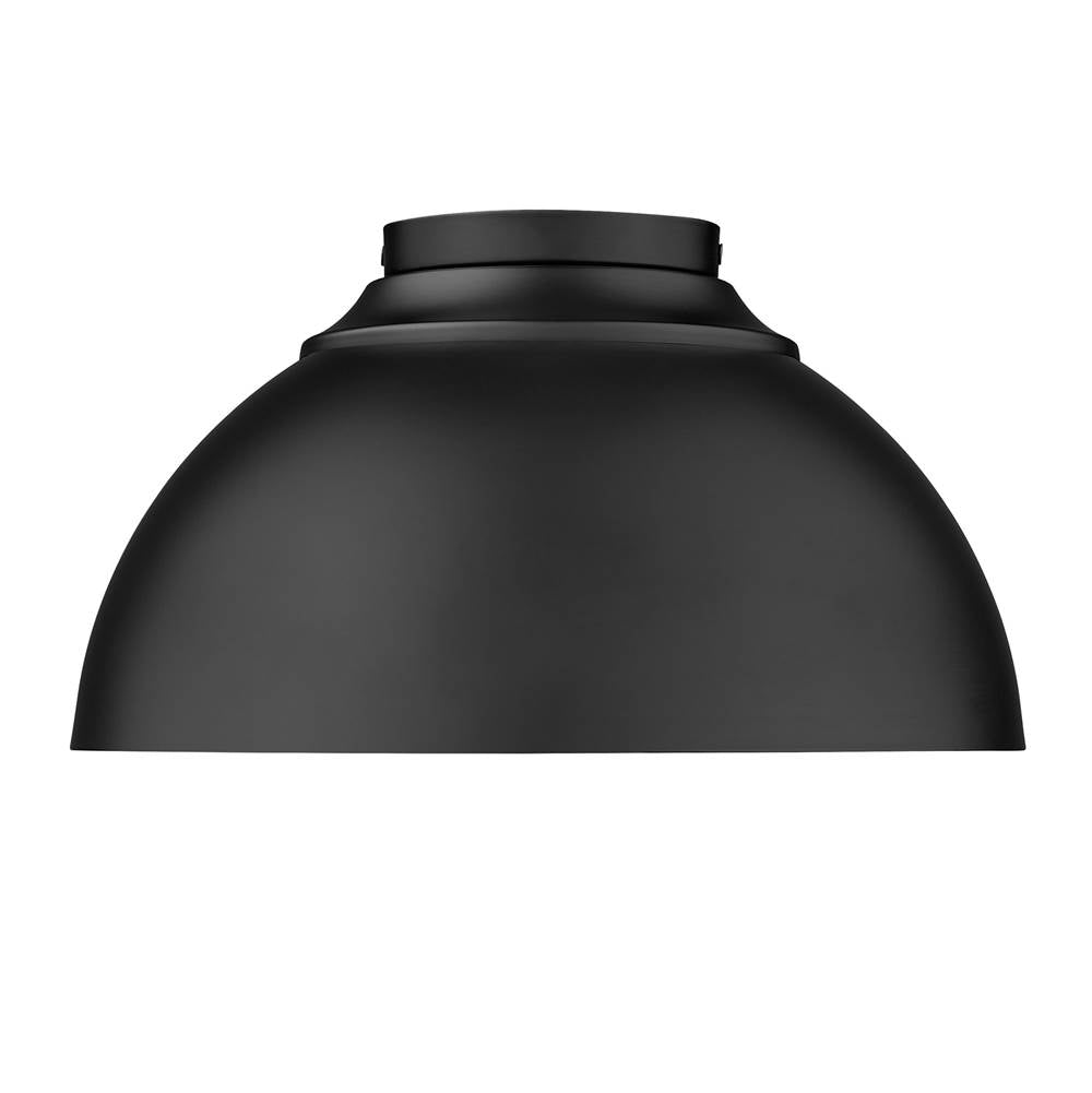 Golden Lighting Zoey Pw Yep By Golden Lighting Zoey 3-light Flush Mount In Matte Black