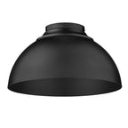 Golden Lighting 6956-FM BLK-BLK Matte Black Yep By Golden Lighting Zoey 3-light Flush Mount In Matte Black Image 3