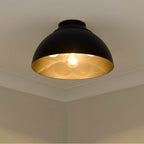 Golden Lighting 6956-FM BLK-BLK Matte Black Yep By Golden Lighting Zoey 3-light Flush Mount In Matte Black Image 2