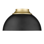 Golden Lighting Zoey Pw Yep By Golden Lighting Zoey 3-light Flush Mount In Matte Black