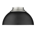 Golden Lighting Zoey Pw Yep By Golden Lighting Zoey 3-light Flush Mount In Matte Black