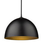 Golden Lighting 6956-L BLK-BLK Matte Black Yep By Golden Lighting Zoey 1-light 16in Pendant In Matte Black Image 1