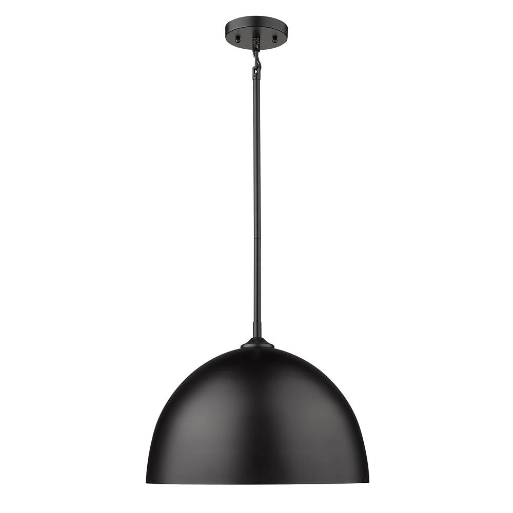 Golden Lighting Zoey Yep By Golden Lighting Zoey 1-light 16in Pendant In Matte Black