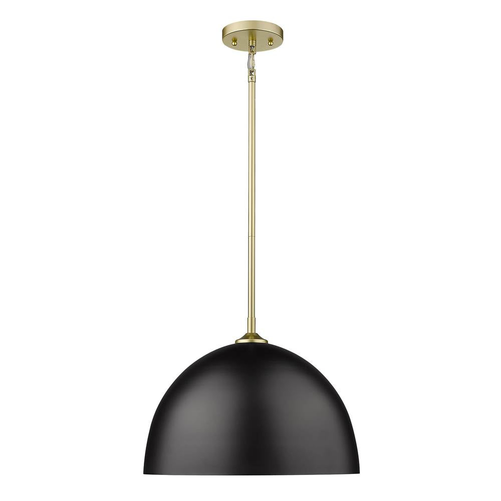 Golden Lighting Zoey Yep By Golden Lighting Zoey 1-light 16in Pendant In Matte Black