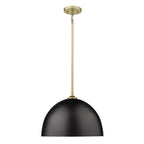 Golden Lighting Zoey Yep By Golden Lighting Zoey 1-light 16in Pendant In Matte Black