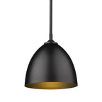 Golden Lighting 6956-S BLK-BLK Matte Black Yep By Golden Lighting Zoey 1-light 9in Pendant In Matte Black Image 1