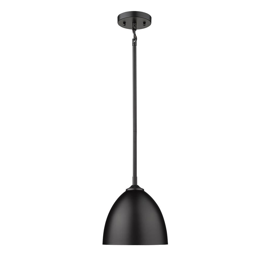 Golden Lighting Zoey Yep By Golden Lighting Zoey 1-light 9in Pendant In Matte Black