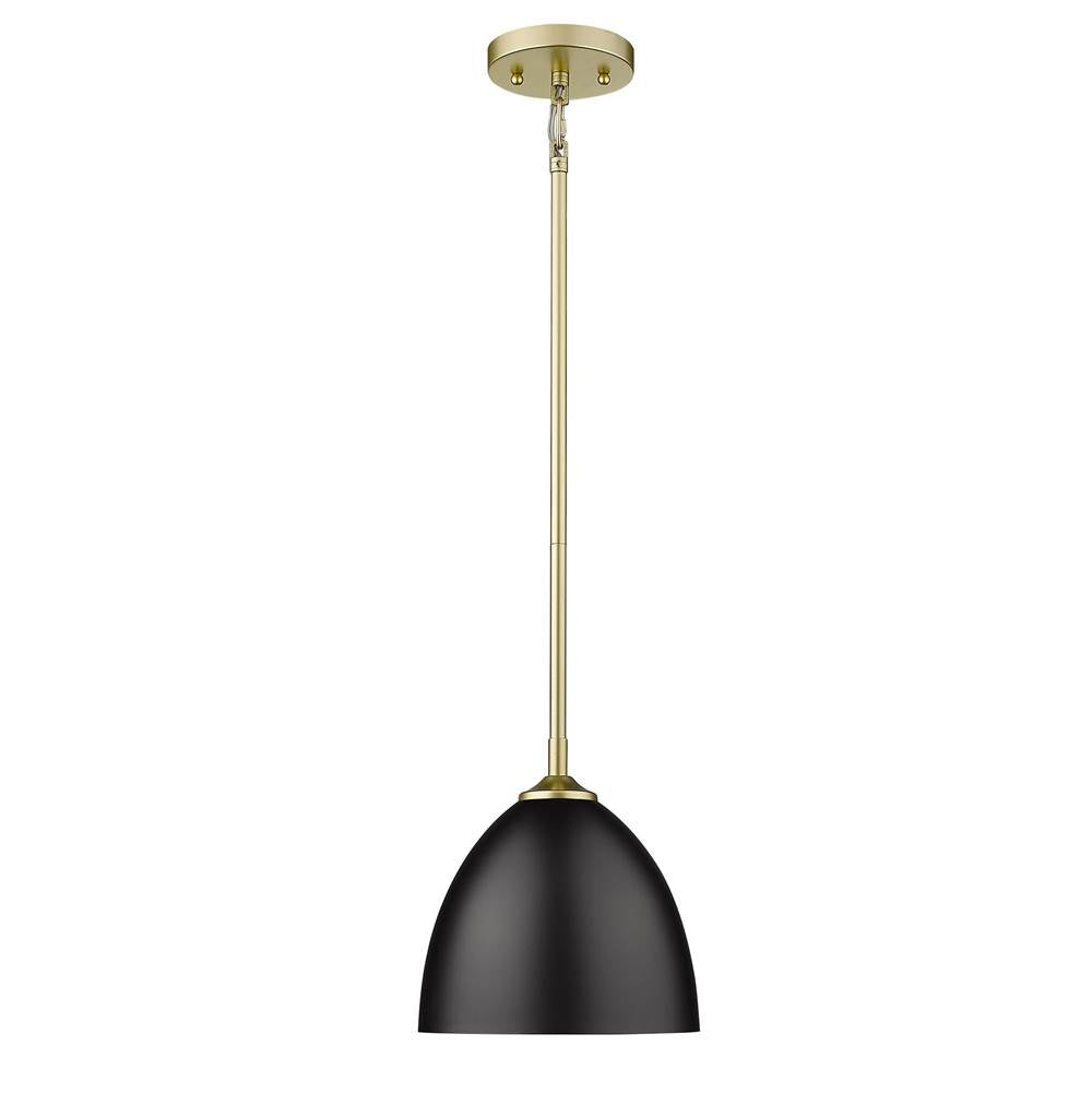 Golden Lighting Zoey Yep By Golden Lighting Zoey 1-light 9in Pendant In Matte Black