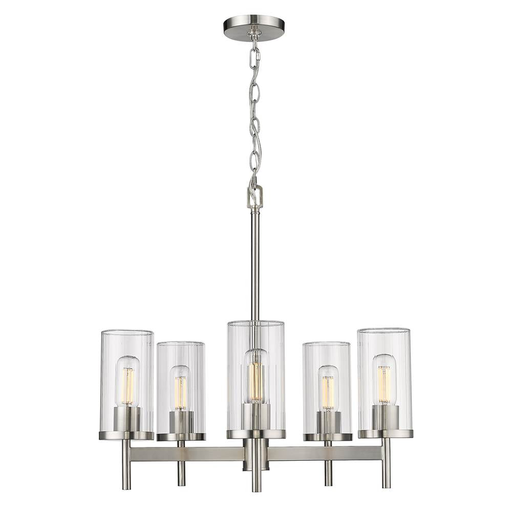 Golden Lighting Winslett Golden Lighting Winslett 5-light Chandelier In Matte Black