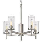 Golden Lighting 7011-5 PW-CLR Pewter Golden Lighting Winslett 5-light Chandelier In Pewter Image 4