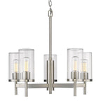 Golden Lighting 7011-5 PW-CLR Pewter Golden Lighting Winslett 5-light Chandelier In Pewter Image 3