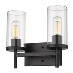 Golden Lighting 7011-BA2 BLK-CLR Matte Black Golden Lighting Winslett 2-light Vanity In Matte Black Image 1