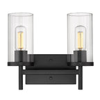 Golden Lighting Winslett Golden Lighting Winslett 2-light Vanity In Matte Black