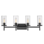 Golden Lighting Winslett Golden Lighting Winslett 4-light Vanity In Matte Black